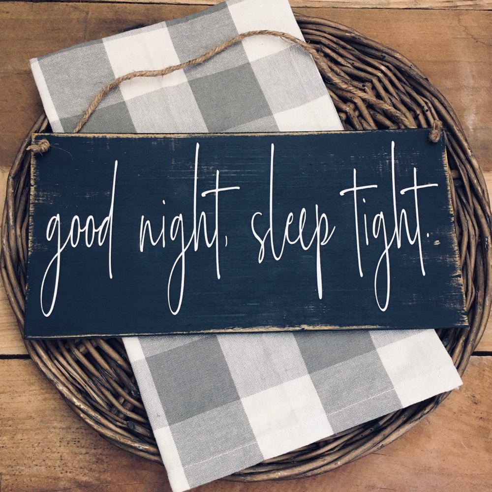 2/$30๐ Good Night Sleep Tight -Wood Painted Sign - Picture 3 of 4